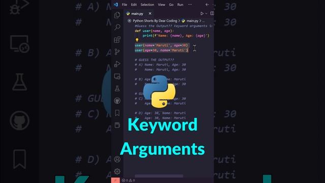 Python Keyword Arguments?? #python #coding #programming