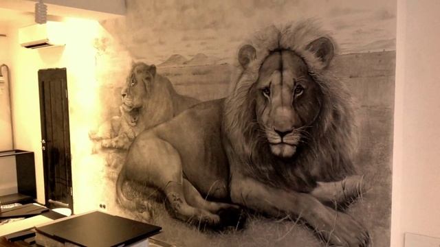 Роспись стен львиная семья смотреть онлайн
