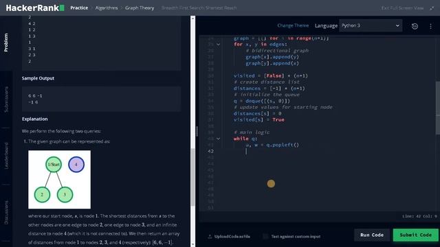 215 - Breadth First Search: Shortest Reach | Graph Theory | Hackerrank Solution | Python