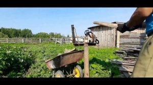 самоделка из металлолома и бензопилы для распиловки дров