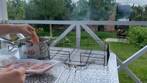 Куриный шашлык в беконе