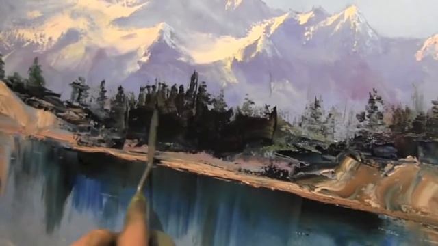 Мастер-класс по живописи маслом №71 - Горный пейзаж. Как научиться писать маслом. Урок рисования