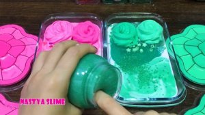 PINK vs MINT !!! Mixing random into GLOSSY slime!!!Satisfying Nastya Slime #415