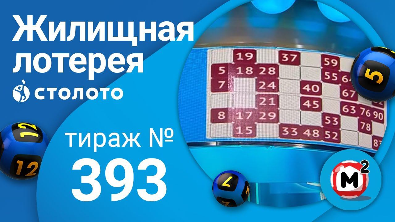 Жилищная лотерея 07.06.20 тираж №393 от Столото