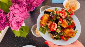 Салат из хрустящих баклажанов! Секреты приготовления. Как в ресторане 👍