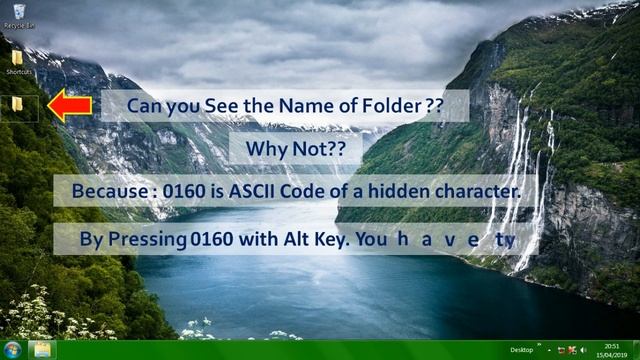 Folder without name | ASCII Code | Hidden Character