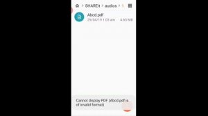 Android || Cannot display PDF ( pdf. Is of invalid format ) Problem in Android
