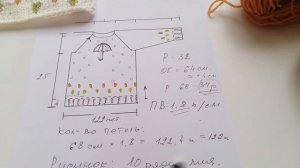 Детский джемпер спицами/Джемпер "Осень" /Джемпер регланом снизу/ МК -1 расчеты