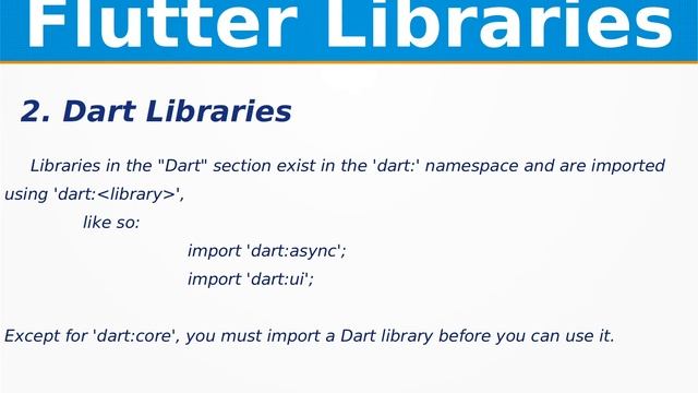 Importing a Library | Flutter for Mobile(Android,iOS),Web,Desktop,Embedded