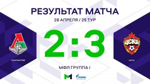МФЛ. Локомотив - ЦСКА. 25-й тур. Группа I. Обзор