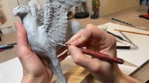 Sculpting Buckbeak // Polymer clay sculpture