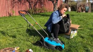 Электрическая газонокосилка Gardena PowerMax 1100/32. Сборка и испытание.