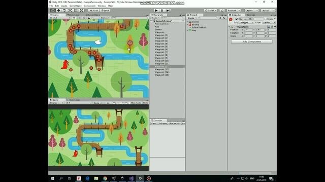 Unity 2D Tutorial How To Make Enemy Walk And Follow Along The Path Using Simple C# Script In A Game