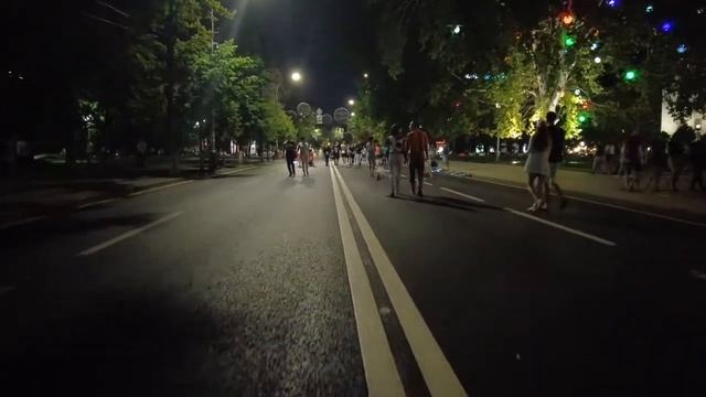 Walking Krasnaya (Red) street, Krasnodar, Russia. Good atmosphere.