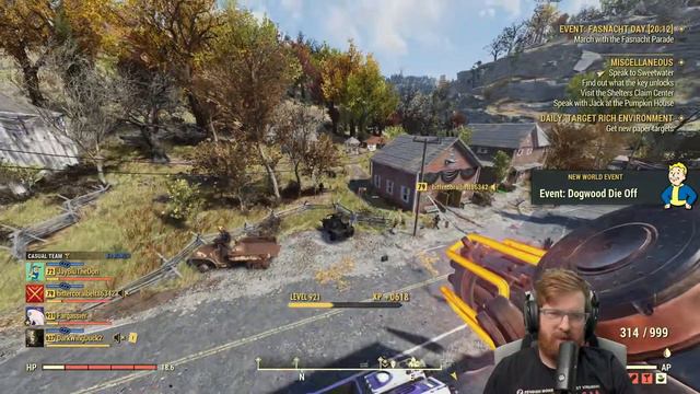 🔴Fasnacht Rare Mask Hunt And Double XP In Fallout 76 смотреть онлайн