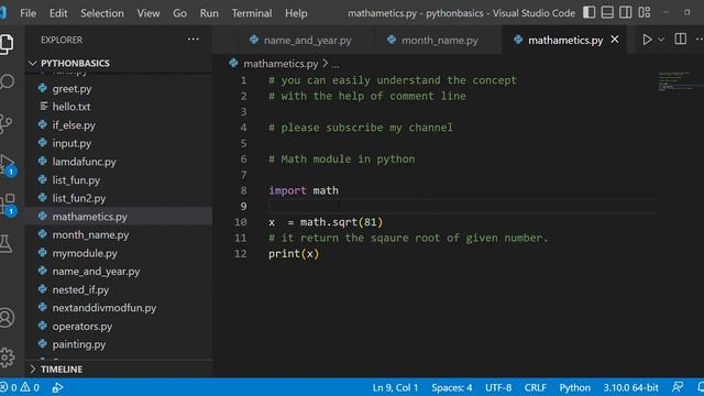 math module in python | part - 01 | python for beginners смотреть онлайн