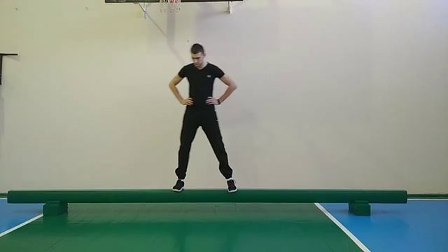 Техника выполнения упражнений на равновесия, на гимнастическом бревне .