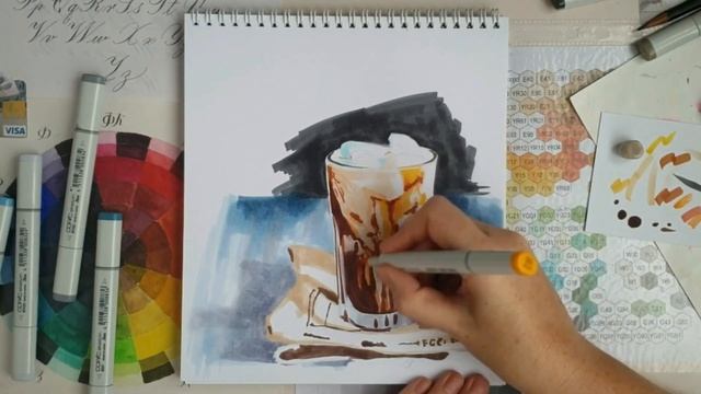 Как нарисовать маркерами стакан кофе смотреть онлайн
