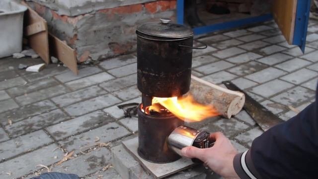 Полешка и Турбопечка\Печка Бонда с бревном