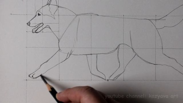 Как нарисовать собаку породы ХАСКИ карандашом поэтапно. Макстер-класс.