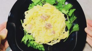 Паста карбонара из покупной лапши: быстро готовится, а по вкусу не уступает ресторанной