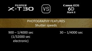 Fujifilm X-T30 vs. Canon EOS 6D Mark II: A Comparison of Specifications