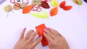5 DIY Осенние ЛИСТЬЯ из бумаги за 2 min! Осенние Поделки