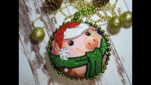 52. Готовая работа Снежная свинка/АНОНС ВСТРЕЧИ 01.12.18/подарки рукодельных подруг