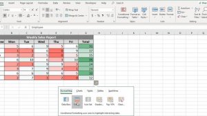 Quick Analysis Feature MS excel