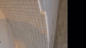 Мозаика под 45 гр. на полукруглой конструкции / Installation Mosaic Tiles