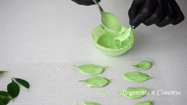 3 ВИДА шоколадных листьев.  Chocolate decor.??