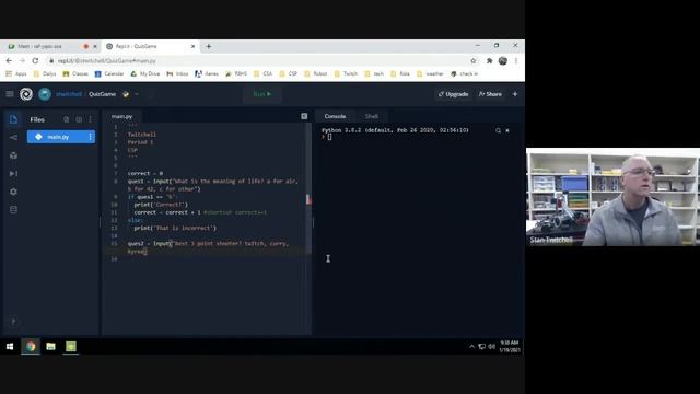 Python quiz game