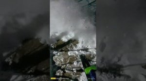 Уборка снега электрической воздуходувкой