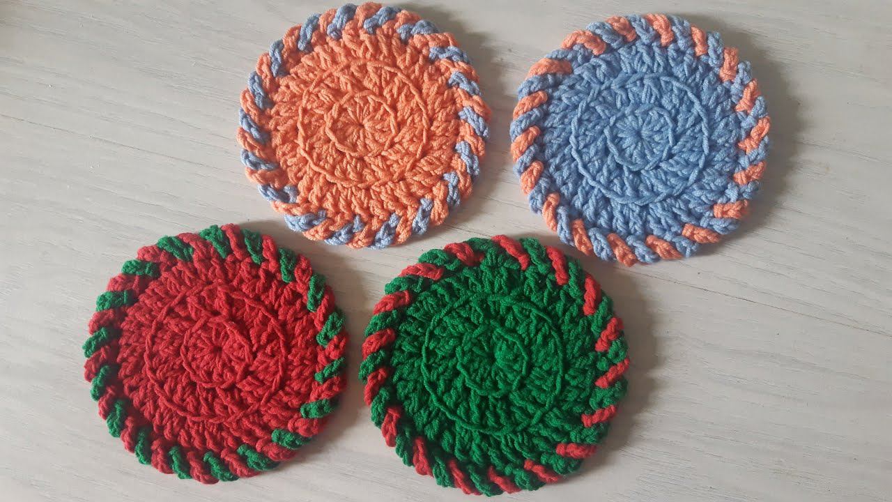 Очаровательные подставки под чайные чашки крючком для начинающих. Crochet coasters for teacups. смотреть онлайн