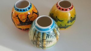 "Калабасы из фарфора, ручная роспись."