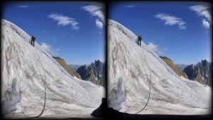 (180 VR) Mountaineering in Caucasus//Восхождение на Джаловчат-Узловая (Домбай, Кавказ)