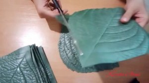 Мк Листья розы из изолона с зубчиками