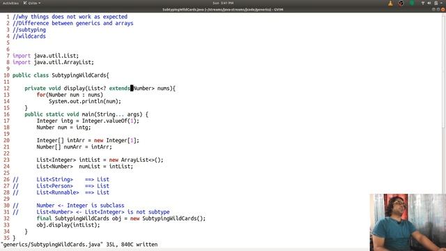 Java Live Coding : Subtyping and Wildcards in Java Generics