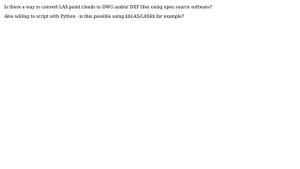 GIS: Converting LAS to DWG/DXF using open-source software?