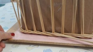 Подробный МК короба с деревянными ручками из бумажной лозы.Часть3.Плету стенки.
