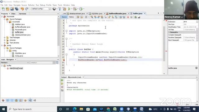 JAVA PROGRAMMING(Input using BufferedReader & Scanner class)BCA 3RD YEAR,PPU,24-01-22 смотреть онлайн