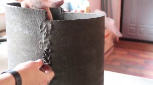 Склейка основы вазы из двух пластов