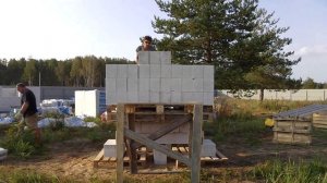 Испытание  армированной перемычки из газоблоков  D300 B1,5