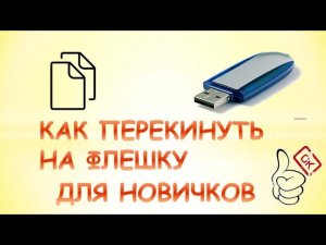 Как скинуть на флешку.