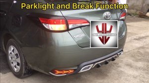 Toyota Vios Gen 4 to 4.5 Rear Bumper Light (2 Function)