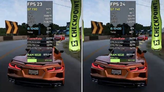 GT 730 vs GT 740 - Test in 7 Games