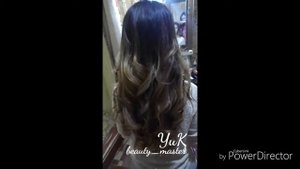 Омбре балаяж на темных волосах