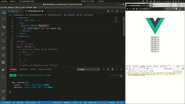 Tutorial Vue - Data Property - Bahasa Indonesia