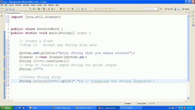 Java Program to reverse each word in String смотреть онлайн