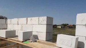 Кладка 2го этажа из газобетона